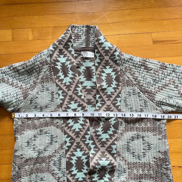 RETROD retro sweater pale mint green/pale brown , size Small - Picture 14 of 14
